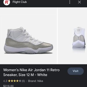 Jordan Retro 11 Metallic Silver